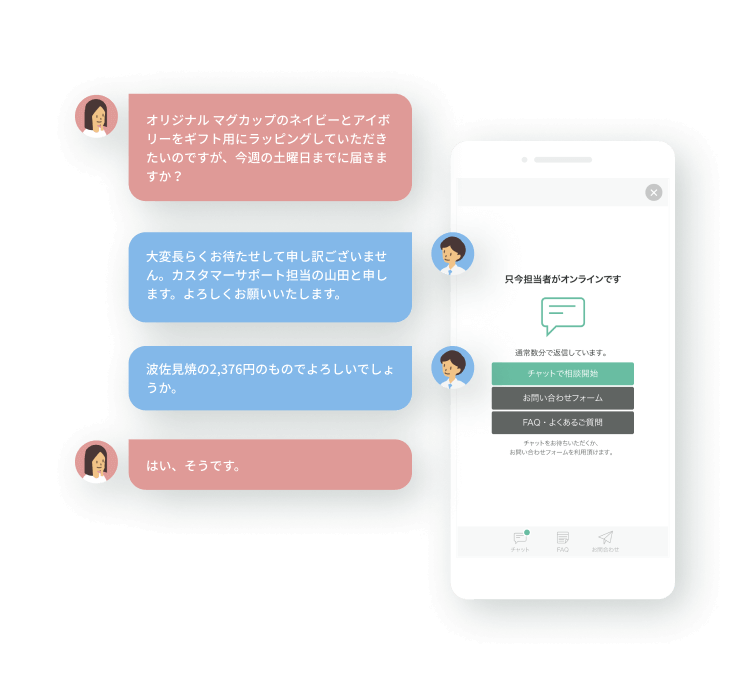 チャット機能の説明画像